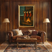 Cozy Christmas Hearth Poster