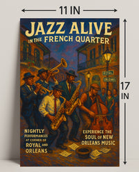 Jazz Performance in New Orleans Music or Concert Poster