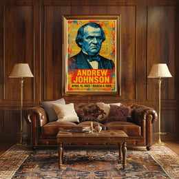 Andrew Johnson 17th President of the United States Street Art Mashup Poster