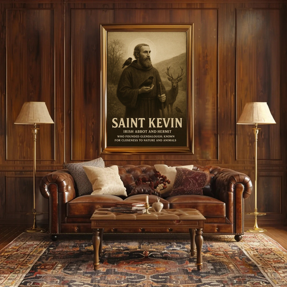 Saint Kevin Irish Abbot And Hermit Poster