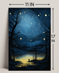 Starry Night Reflection Poster PosterGoat