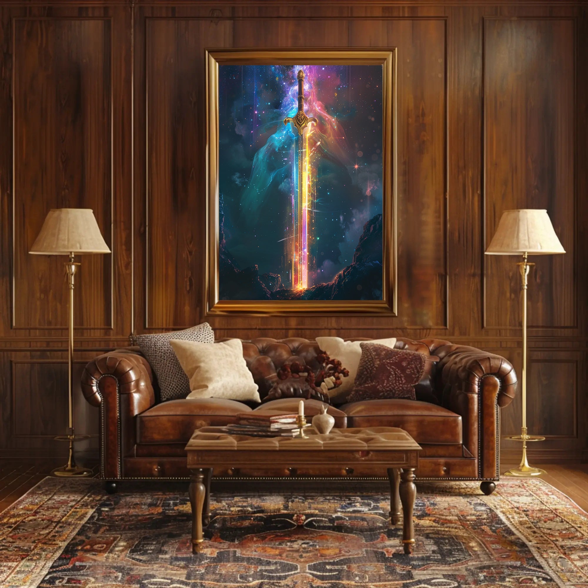 The Cosmic Sword Art Print Poster for Home Decor PosterGoat