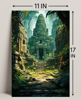 Ancient Jungle Temple Poster
