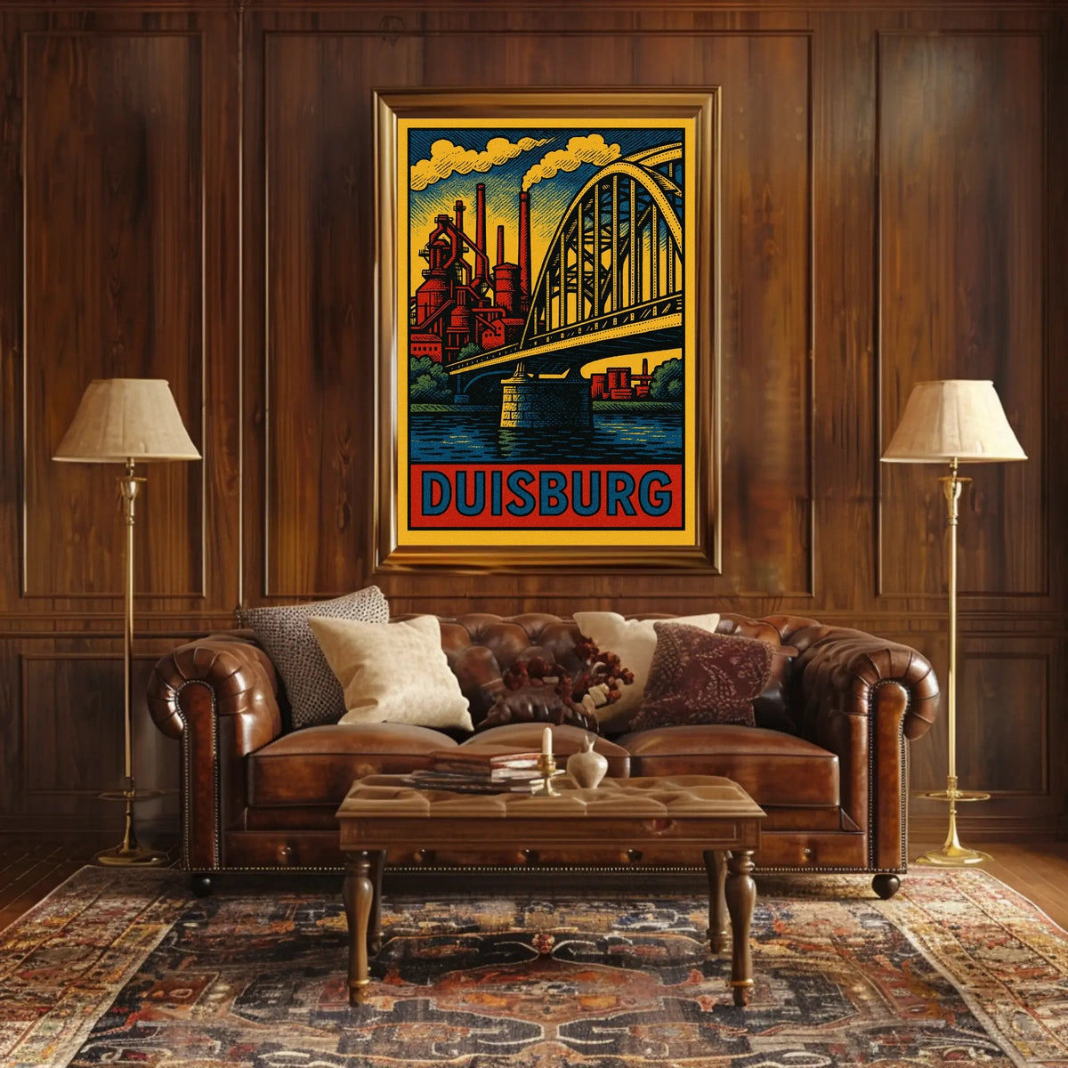Duisburg Industrial Scene Poster