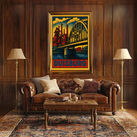 Duisburg Industrial Scene Poster