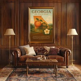 Georgia The Peach State Poster