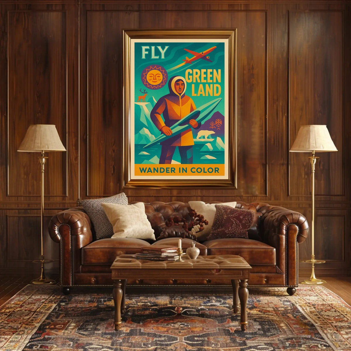 Fly Greenland Wander In Color Poster