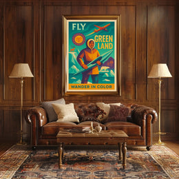 Fly Greenland Wander In Color Poster