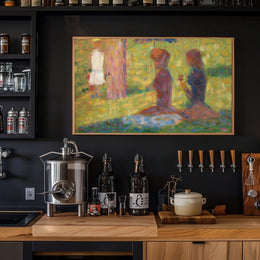 Serene Impressionistic Figures in Nature Artistic Poster