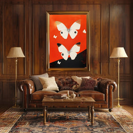 Butterflies High Contrast Poster Art Print