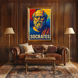Socrates Mosaic Portrait Poster