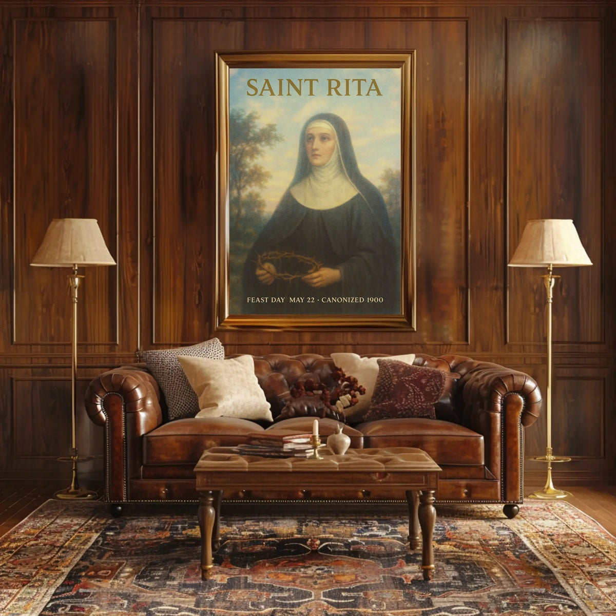Saint Rita Feast Day Poster