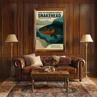 Fear the Freshwater Hunter Snakehead Poster