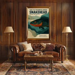 Fear the Freshwater Hunter Snakehead Poster