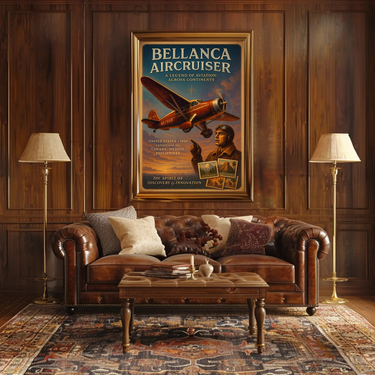 Bellanca Aircruiser Vintage Aviation Adventure Poster