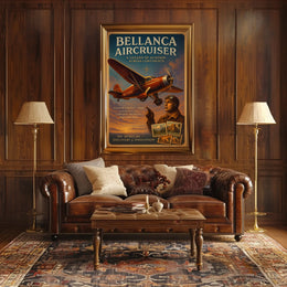 Bellanca Aircruiser Vintage Aviation Adventure Poster