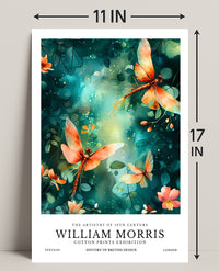 William Morris Inspired Art Nouveau Floral Artistic Poster