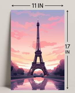 Eiffel Tower At Dusk Poster