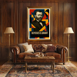 Ulysses S. Grant 18th President of the United States Abstract Pop Poster