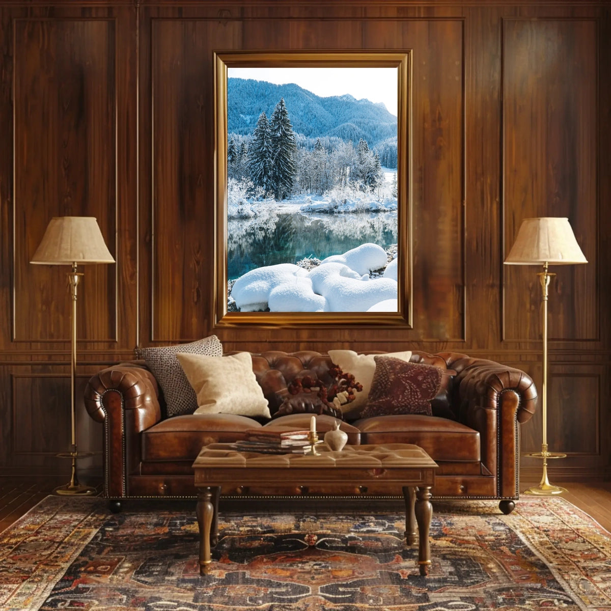 Winter Serenity in a National Park Poster