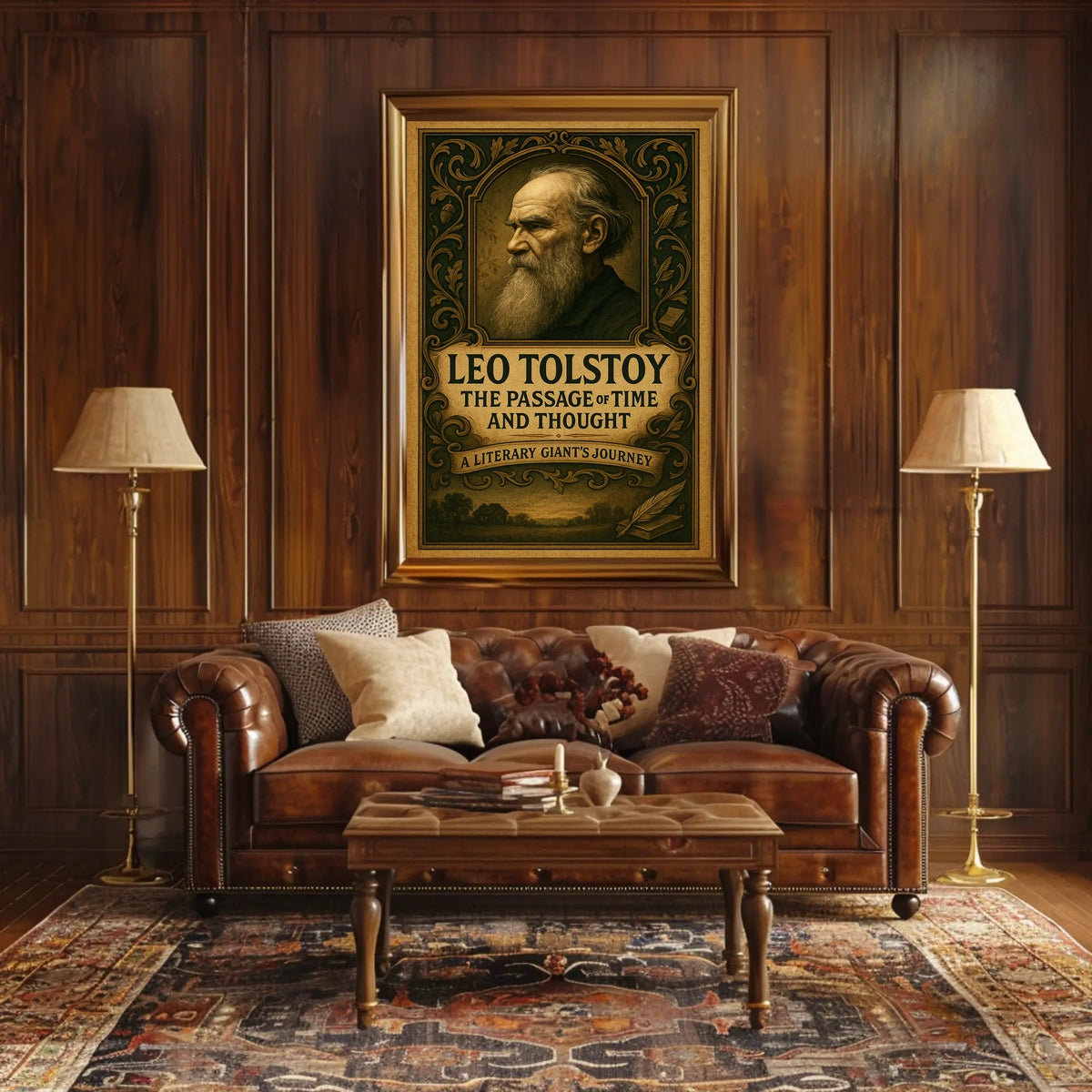 Leo Tolstoy The Passage of Time and Thought Poster