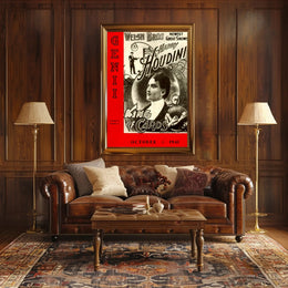 Harry Houdini Vintage Magic Show Cultural Poster