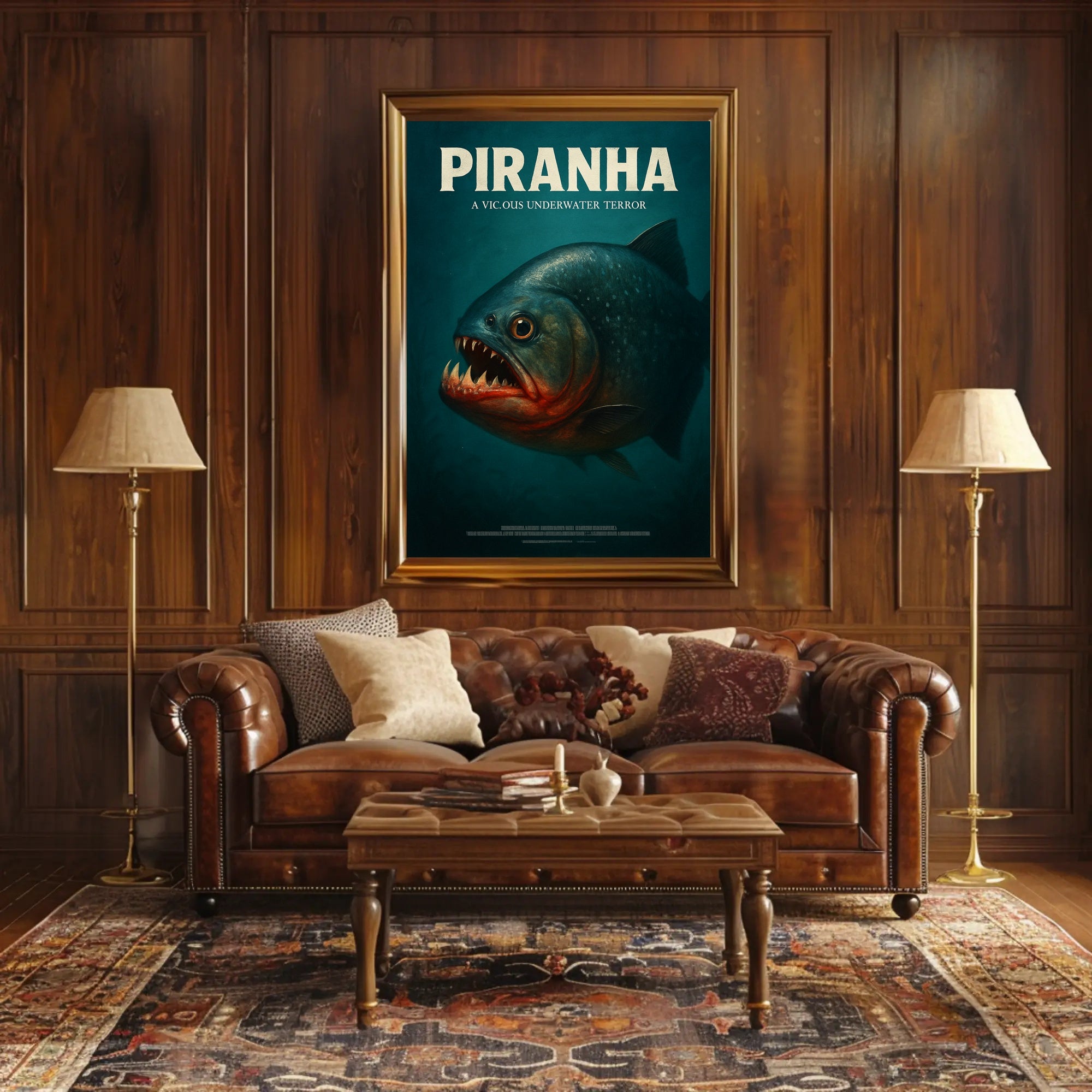Piranha A Vicious Underwater Terror Poster