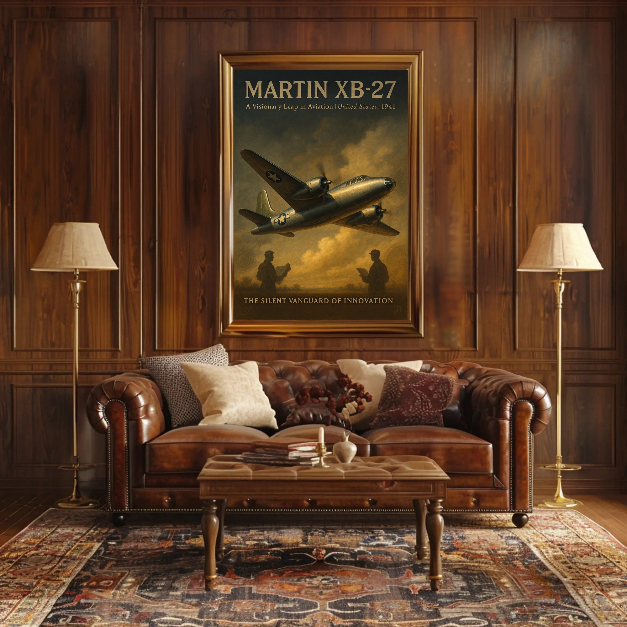 Martin XB 27 Aviation Poster Vintage Aircraft Print