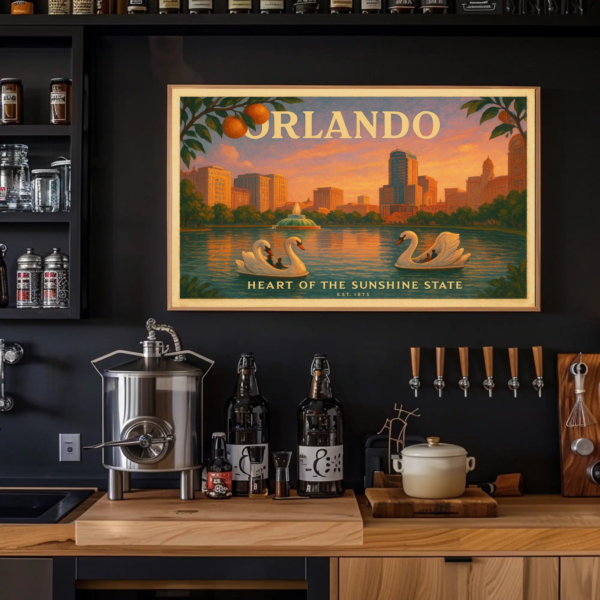 Orlando Travel Poster Heart of the Sunshine State