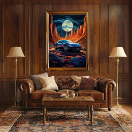 Desert Moon Drive Poster PosterGoat