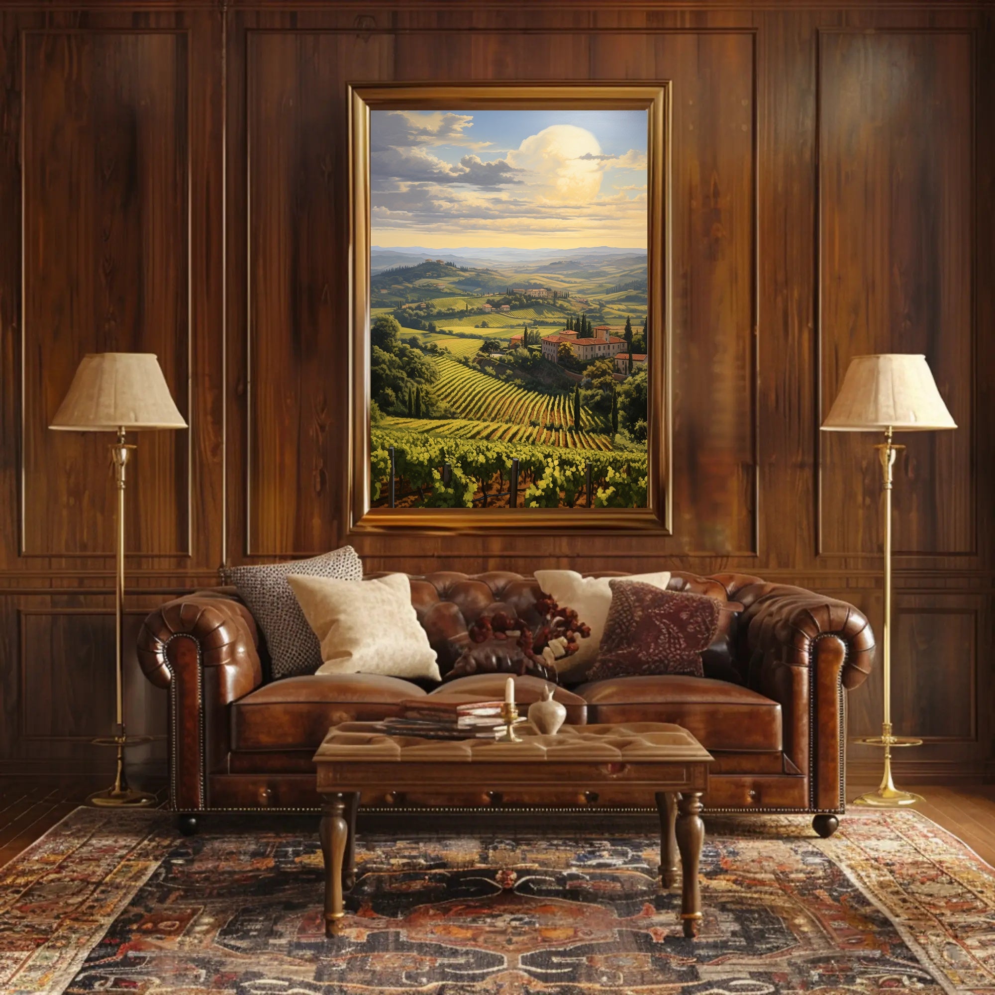 Tuscan Vineyard Landscape Poster