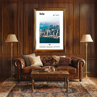 Doha Cityscape Vibrance: Modern Architecture and Culture Urban or Cityscape Poster PosterGoat