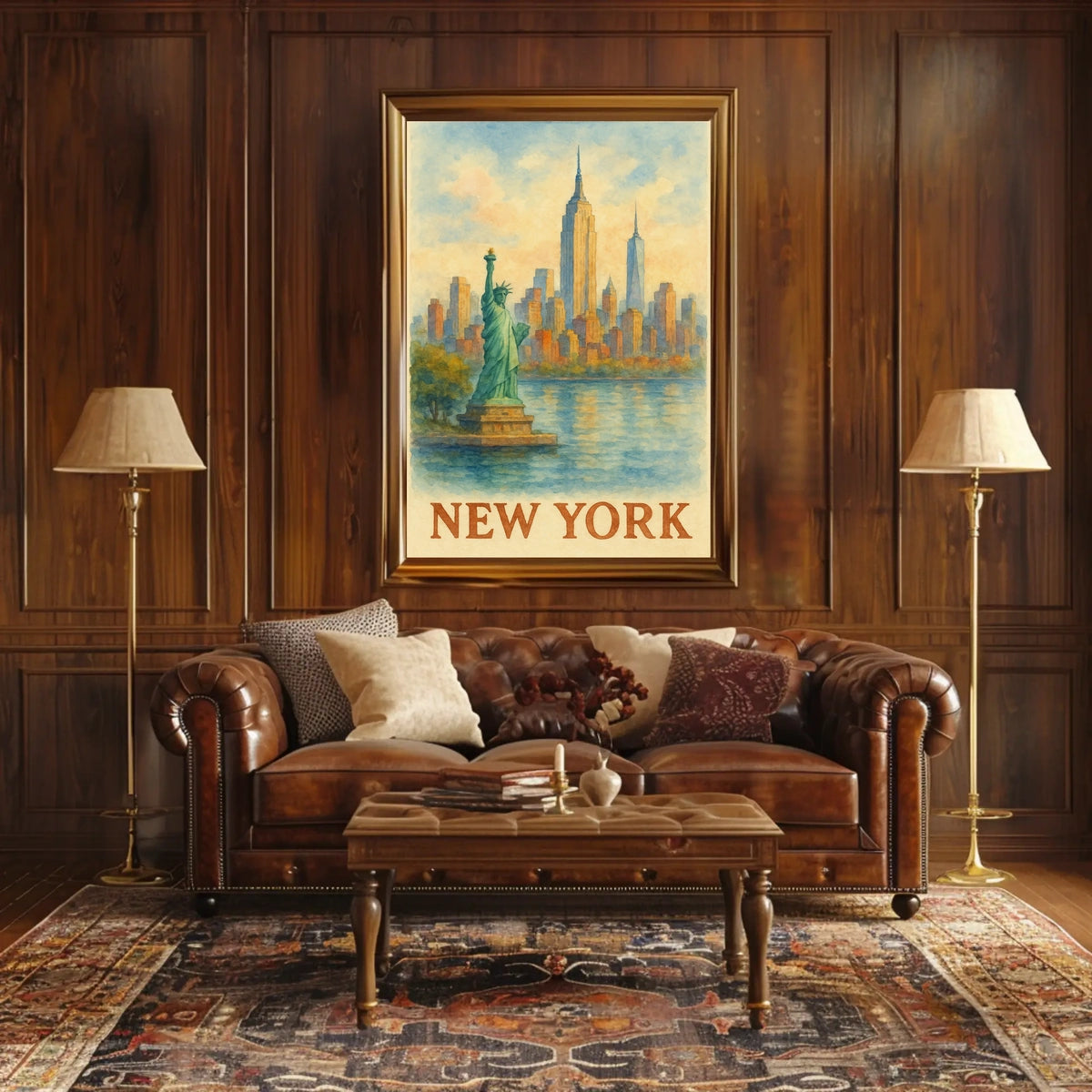 New York Water Color Poster
