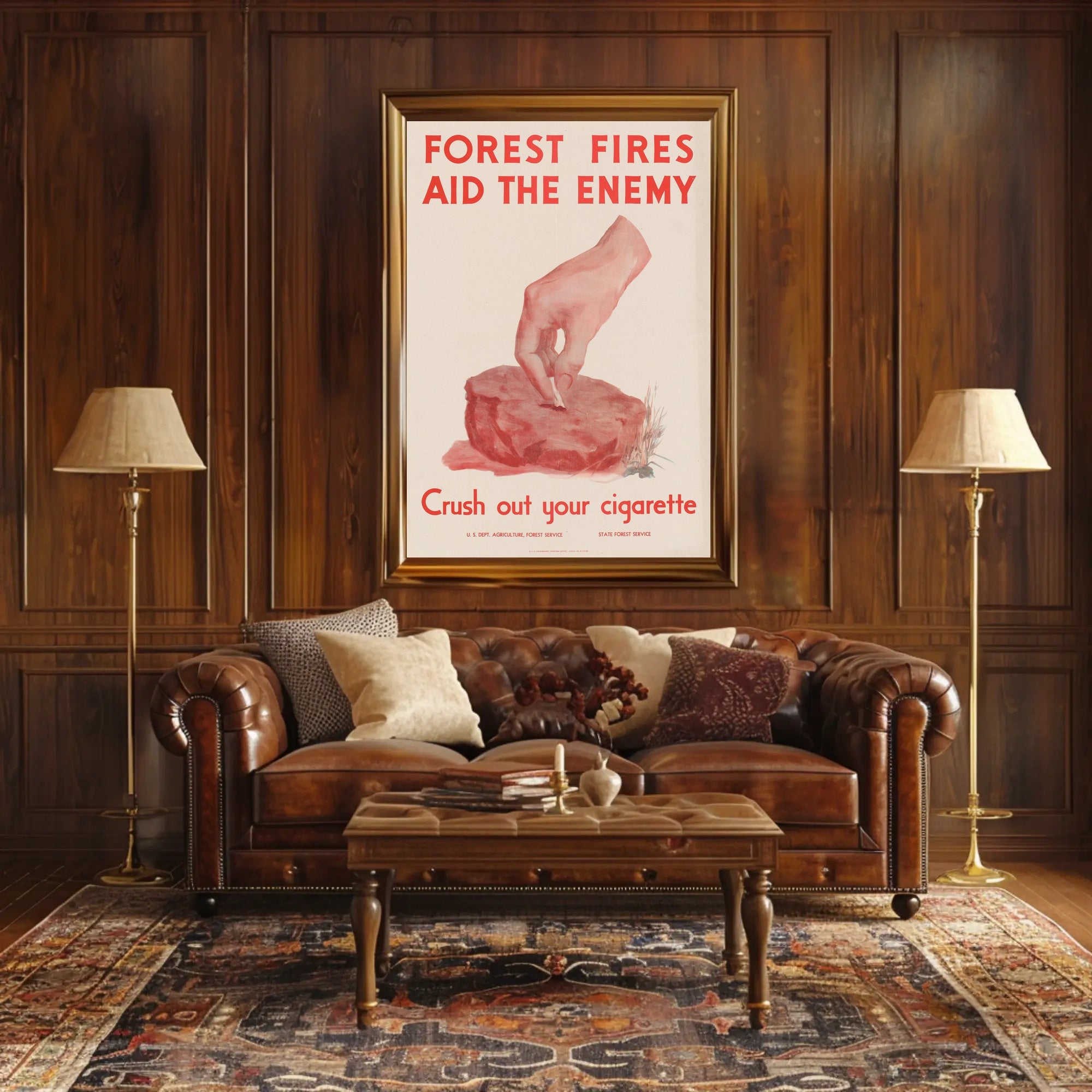 Forest Fires Aid the Enemy Poster PosterGoat