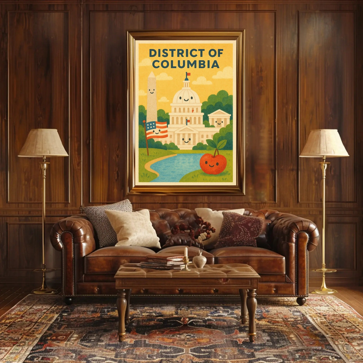 Whimsical Washington D.C Poster