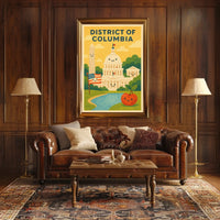 Whimsical Washington D.C Poster