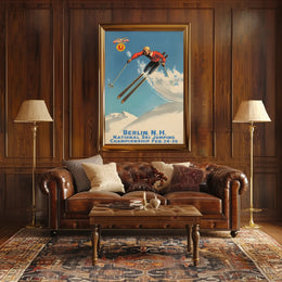 Ski Jumping Championship Vintage Sports Poster PosterGoat