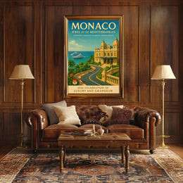 Monaco Jewel of the Mediterranean Poster