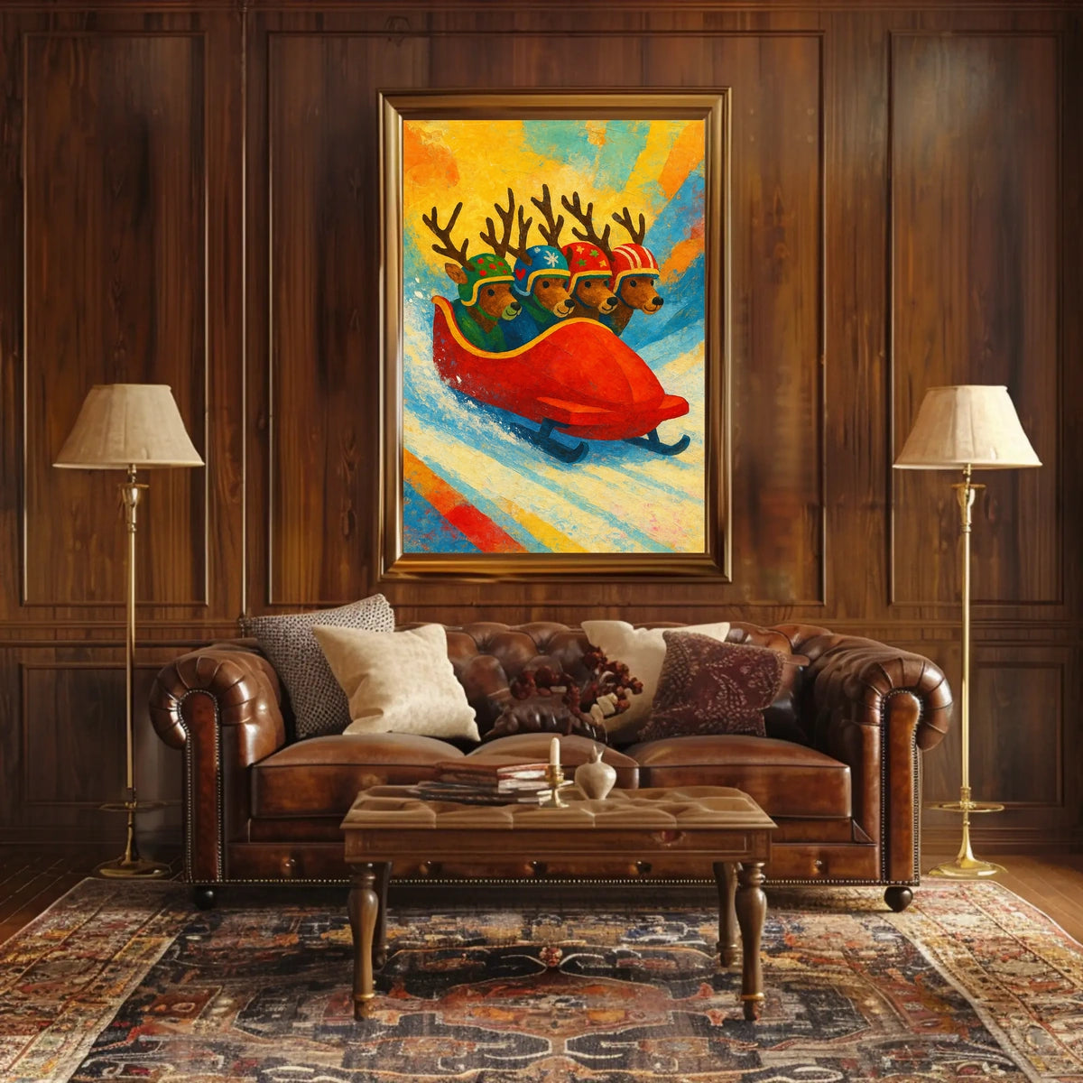 Reindeer Bobsled Adventure Poster