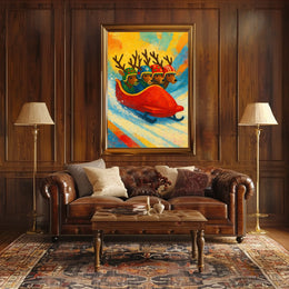 Reindeer Bobsled Adventure Poster