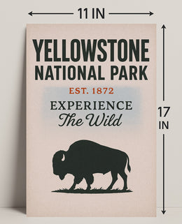 Yellowstone National Park Experience the Wild Poster PosterGoat