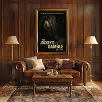 The Jockey's Gamble Noir Vintage Sports Poster