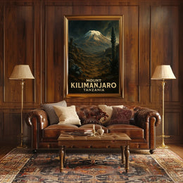 Mount Kilimanjaro Adventure Vintage Poster
