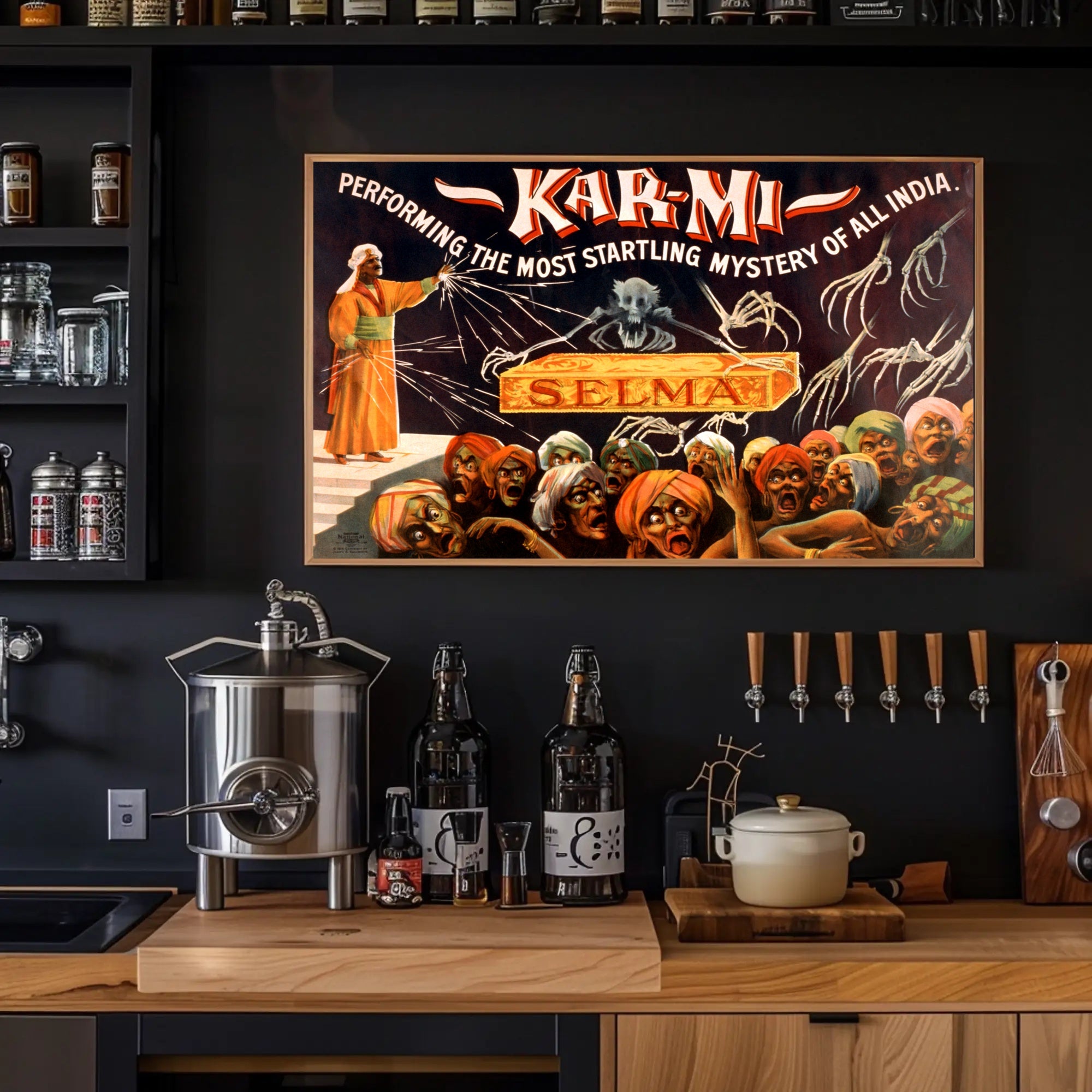 Kar-Mi Illusionist Vintage Magic Cultural Poster
