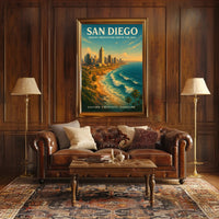 San Diego Coastal Skyline Urban or Cityscape Poster