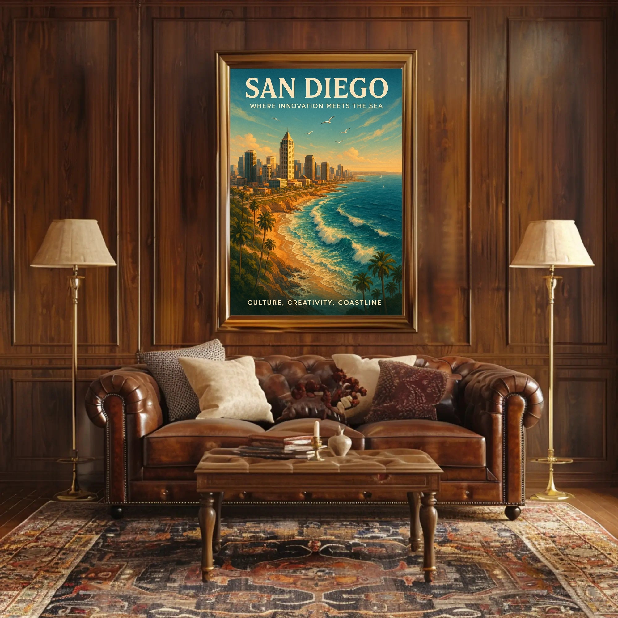 San Diego Coastal Skyline Urban or Cityscape Poster