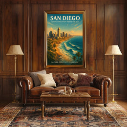 San Diego Coastal Skyline Urban or Cityscape Poster