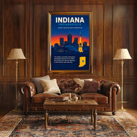 Indianapolis Skyline Travel Poster PosterGoat