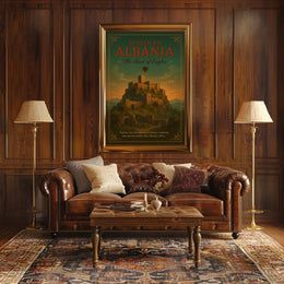 Albania Adventure Vintage Travel Poster