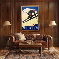 Adelboden Skiing Adventure Poster